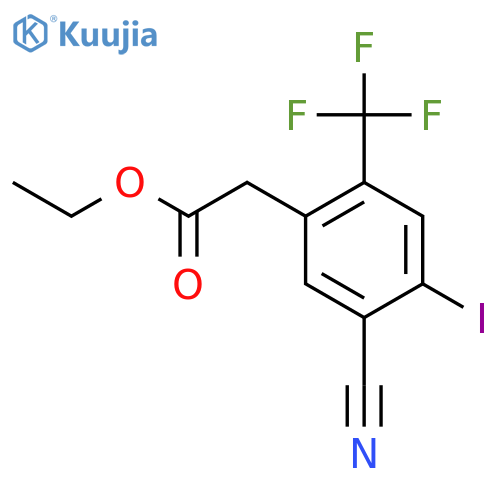Ethyl 5-cyano-4-iodo-2-(trifluoromethyl)phenylacetate structure