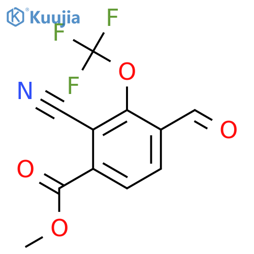 Methyl 2-cyano-4-formyl-3-(trifluoromethoxy)benzoate structure