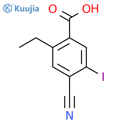 4-Cyano-2-ethyl-5-iodobenzoic acid structure