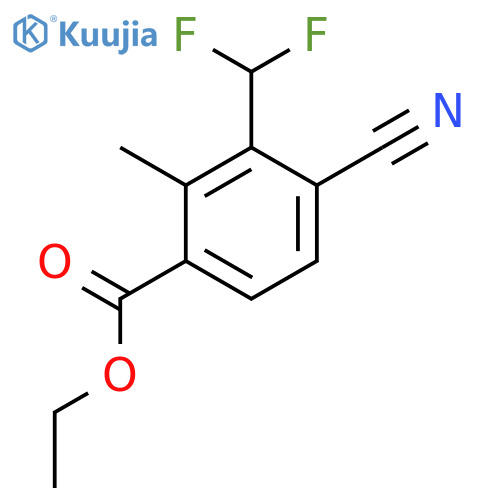 Ethyl 4-cyano-3-difluoromethyl-2-methylbenzoate structure
