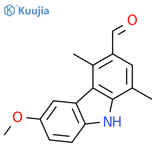 6-Methoxy-1,4-dimethyl-9H-carbazole-3-carbaldehyde structure