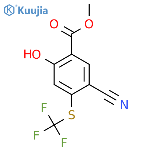 Methyl 5-cyano-2-hydroxy-4-(trifluoromethylthio)benzoate structure