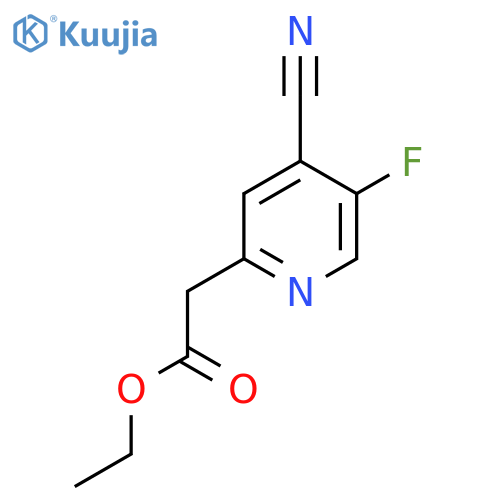 Ethyl 4-cyano-5-fluoropyridine-2-acetate structure