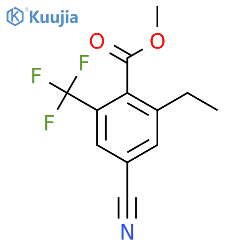 Methyl 4-cyano-2-ethyl-6-(trifluoromethyl)benzoate structure