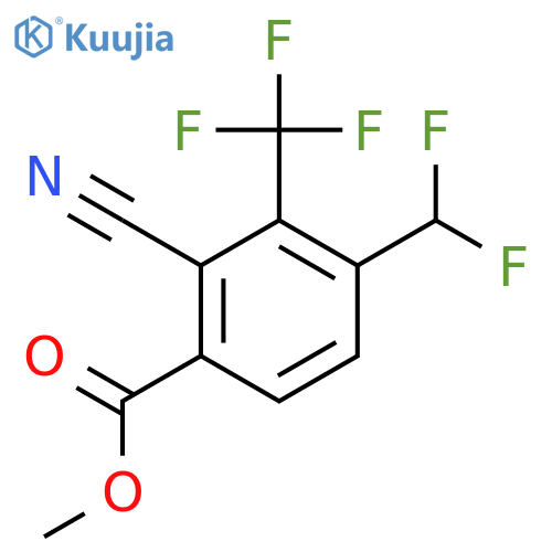Methyl 2-cyano-4-difluoromethyl-3-(trifluoromethyl)benzoate structure