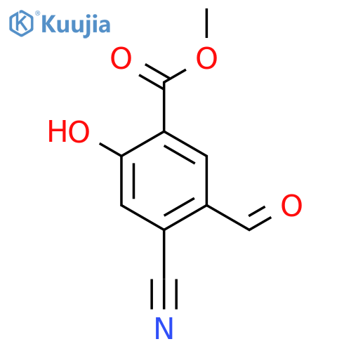 Methyl 4-cyano-5-formyl-2-hydroxybenzoate structure