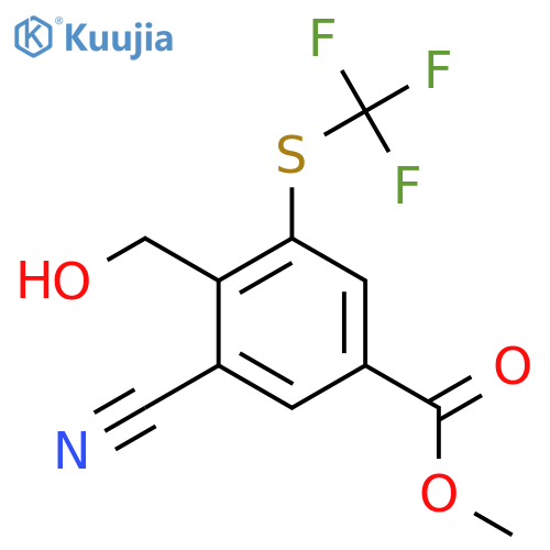 Methyl 3-cyano-4-hydroxymethyl-5-(trifluoromethylthio)benzoate structure