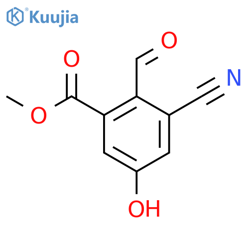 Methyl 3-cyano-2-formyl-5-hydroxybenzoate structure