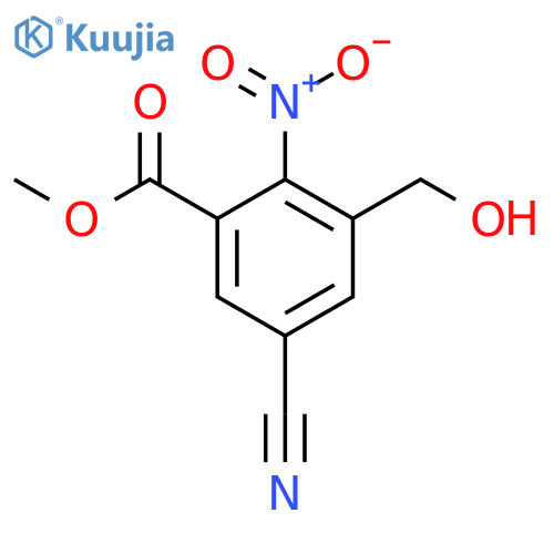 Methyl 5-cyano-3-hydroxymethyl-2-nitrobenzoate structure