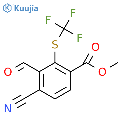 Methyl 4-cyano-3-formyl-2-(trifluoromethylthio)benzoate structure
