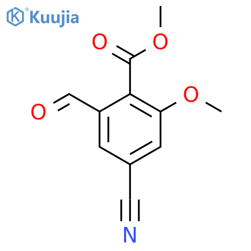 Methyl 4-cyano-2-formyl-6-methoxybenzoate structure
