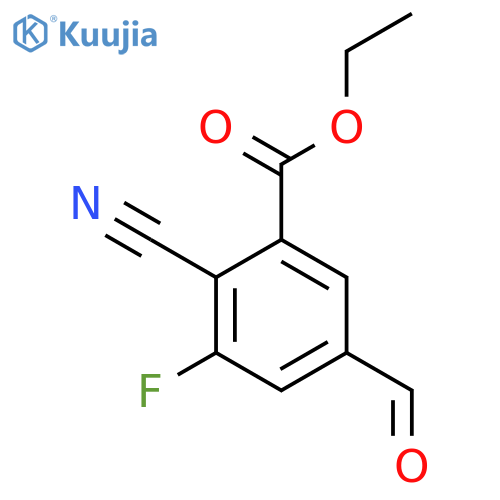 Ethyl 2-cyano-3-fluoro-5-formylbenzoate structure
