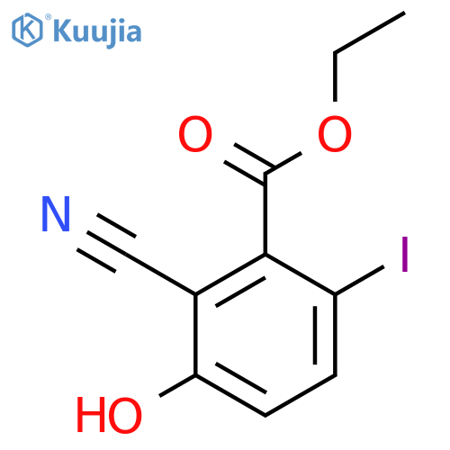 Ethyl 2-cyano-3-hydroxy-6-iodobenzoate structure