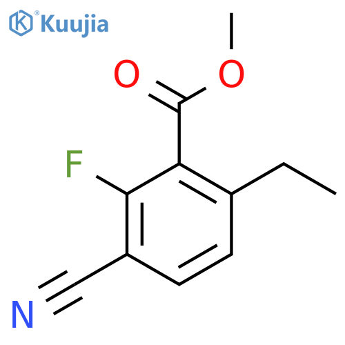 Methyl 3-cyano-2-fluoro-6-ethylbenzoate structure