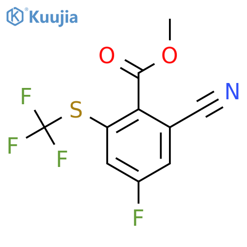 Methyl 2-cyano-4-fluoro-6-(trifluoromethylthio)benzoate structure