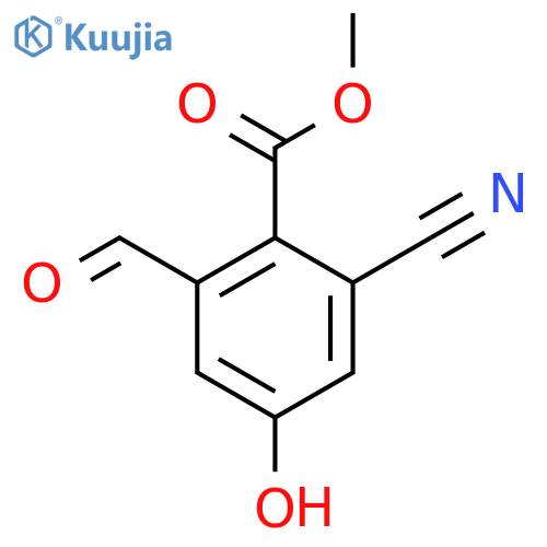 Methyl 2-cyano-6-formyl-4-hydroxybenzoate structure