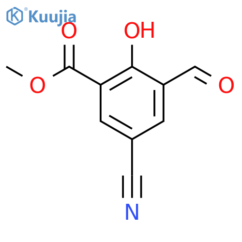 Methyl 5-cyano-3-formyl-2-hydroxybenzoate structure