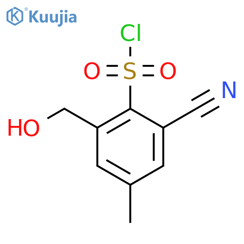 2-Cyano-6-hydroxymethyl-4-methylbenzenesulfonyl chloride structure