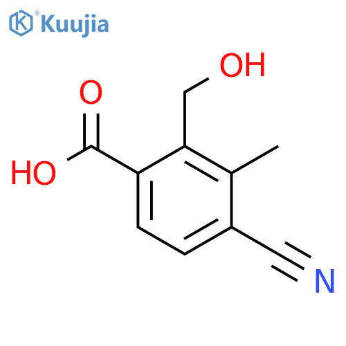 4-Cyano-2-hydroxymethyl-3-methylbenzoic acid structure