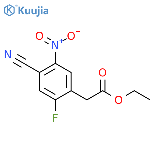 Ethyl 4-cyano-2-fluoro-5-nitrophenylacetate structure
