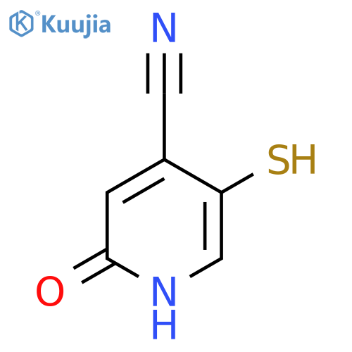 2-Hydroxy-5-mercaptoisonicotinonitrile structure