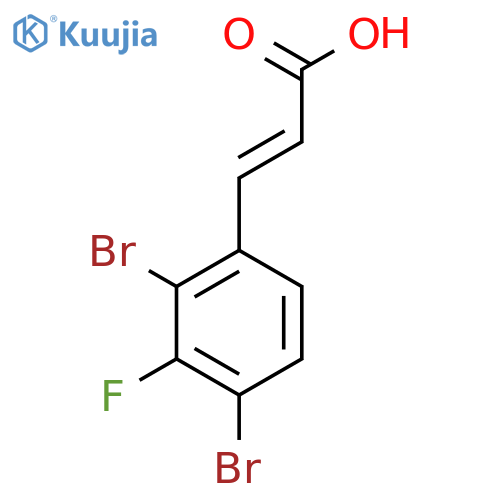 2,4-Dibromo-3-fluorocinnamic acid structure