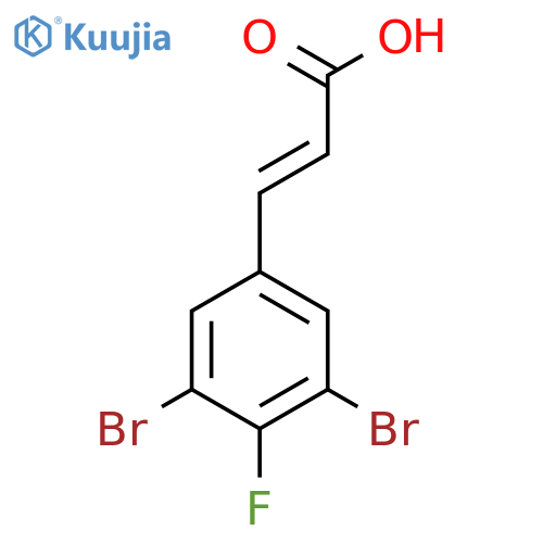 3,5-Dibromo-4-fluorocinnamic acid structure