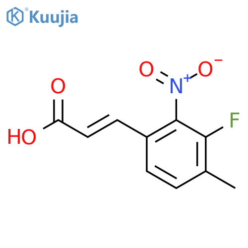 3-Fluoro-4-methyl-2-nitrocinnamic acid structure