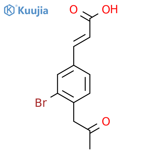3-Bromo-4-(2-oxopropyl)cinnamic acid structure