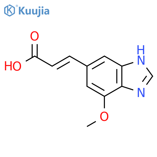 (E)-3-(7-Methoxy-1H-benzo[d]imidazol-5-yl)acrylic acid structure