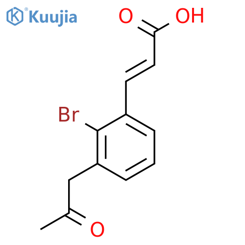 2-Bromo-3-(2-oxopropyl)cinnamic acid structure