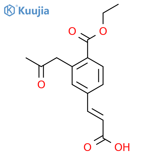 Ethyl 4-(2-carboxyvinyl)-2-(2-oxopropyl)benzoate structure