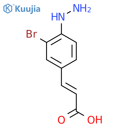 3-Bromo-4-hydrazinylcinnamic acid structure