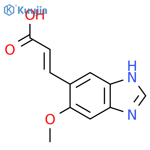 (E)-3-(6-Methoxy-1H-benzo[d]imidazol-5-yl)acrylic acid structure