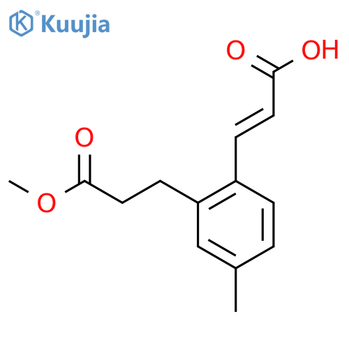 2-(3-Methoxy-3-oxopropyl)-4-methylcinnamic acid structure