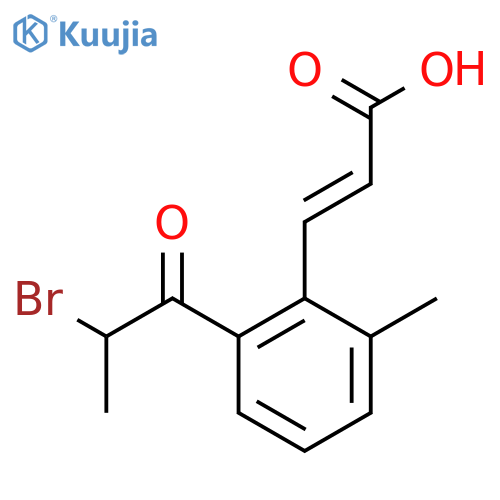2-(2-Bromopropanoyl)-6-methylcinnamic acid structure
