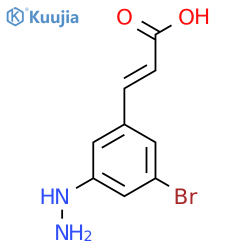 3-Bromo-5-hydrazinylcinnamic acid structure