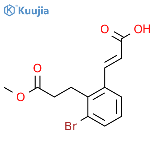 3-Bromo-2-(3-methoxy-3-oxopropyl)cinnamic acid structure