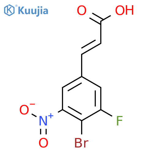 4-Bromo-3-fluoro-5-nitrocinnamic acid structure