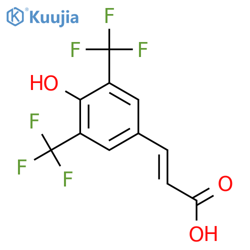 3,5-Bis(trifluoromethyl)-4-hydroxycinnamic acid structure