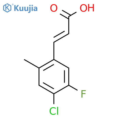 4-Chloro-5-fluoro-2-methylcinnamic acid structure