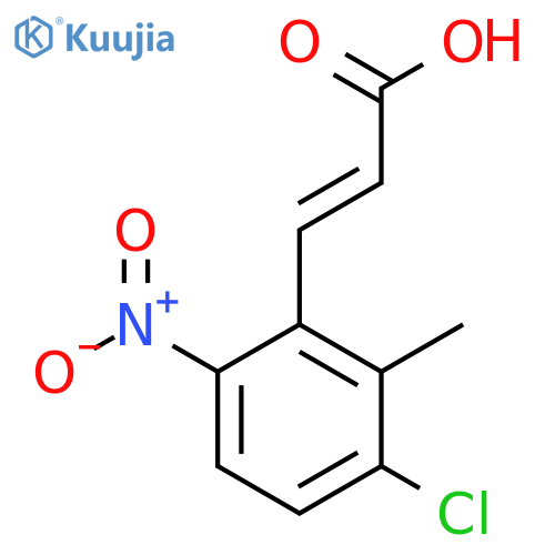 3-Chloro-2-methyl-6-nitrocinnamic acid structure