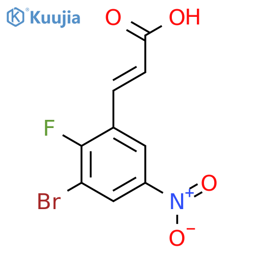 3-Bromo-2-fluoro-5-nitrocinnamic acid structure