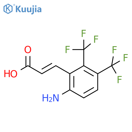 6-Amino-2,3-bis(trifluoromethyl)cinnamic acid structure