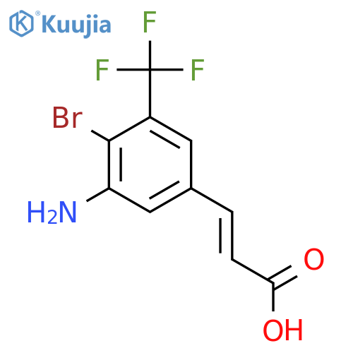 3-Amino-4-bromo-5-(trifluoromethyl)cinnamic acid structure