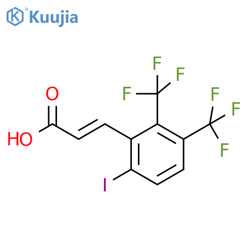 2,3-Bis(trifluoromethyl)-6-iodocinnamic acid structure
