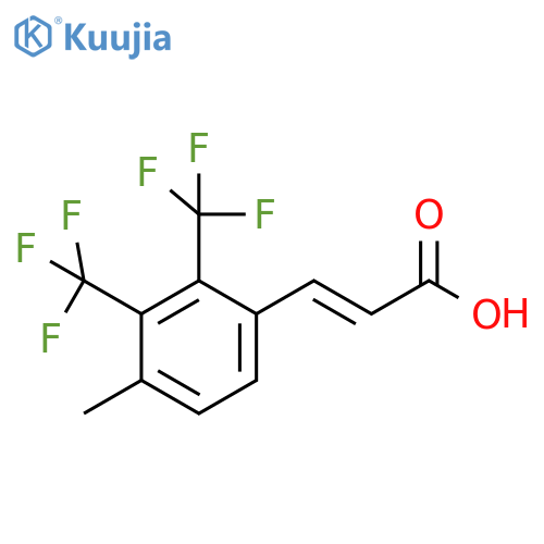 2,3-Bis(trifluoromethyl)-4-methylcinnamic acid structure