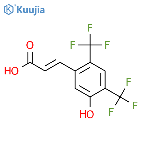 2,4-Bis(trifluoromethyl)-5-hydroxycinnamic acid structure