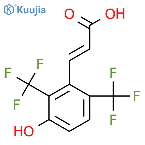 2,6-Bis(trifluoromethyl)-3-hydroxycinnamic acid structure