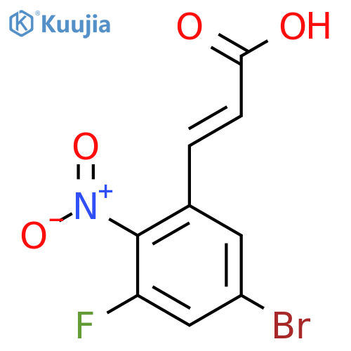 5-Bromo-3-fluoro-2-nitrocinnamic acid structure